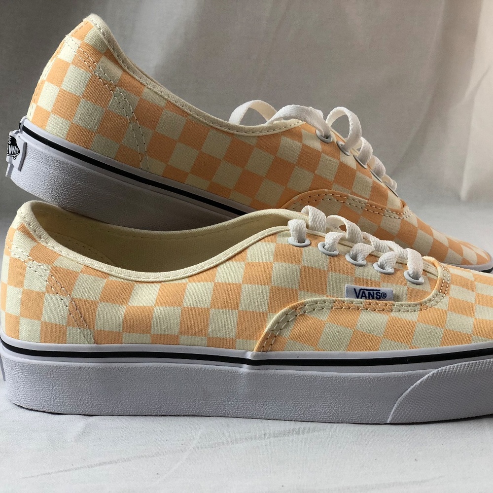 Vans Authentic Checkerboard Apricot/True White - Picture 6 of 7